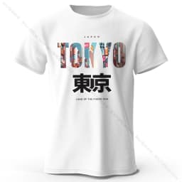 Tokyo Printed Fashion Forward 100% Cotton T-Shirt, Ultra Soft Round Neck Short Sleeve Tee, Perfect for Men & Women