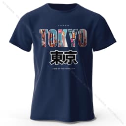 Tokyo Printed Fashion Forward 100% Cotton T-Shirt, Ultra Soft Round Neck Short Sleeve Tee, Perfect for Men & Women