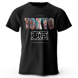 Tokyo Printed Fashion Forward 100% Cotton T-Shirt, Ultra Soft Round Neck Short Sleeve Tee, Perfect for Men & Women