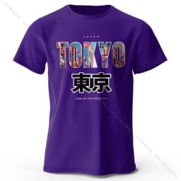 Tokyo Printed Fashion Forward 100% Cotton T-Shirt, Ultra Soft Round Neck Short Sleeve Tee, Perfect for Men & Women