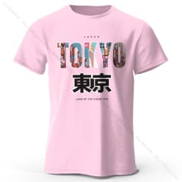 Tokyo Printed Fashion Forward 100% Cotton T-Shirt, Ultra Soft Round Neck Short Sleeve Tee, Perfect for Men & Women