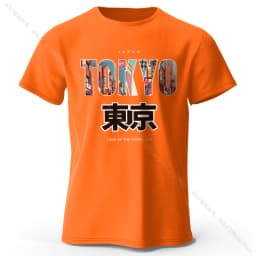 Tokyo Printed Fashion Forward 100% Cotton T-Shirt, Ultra Soft Round Neck Short Sleeve Tee, Perfect for Men & Women