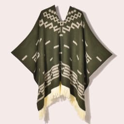 Men's Cape Fashionable Knitted Fringed Pullover Mantle Men Thickened Warm Large Shawl Wool-like Material Winter Season