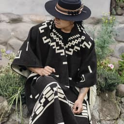 Men's Cape Fashionable Knitted Fringed Pullover Mantle Men Thickened Warm Large Shawl Wool-like Material Winter Season