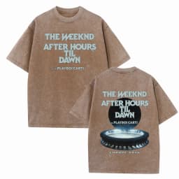 THE WEEKND After Hours Til Dawn Europe Tour 2026 Washed T-shirt Harajuku Vintage O-Neck Short Sleeve Cotton T-Shirts