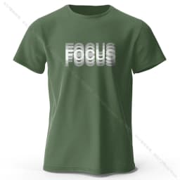 Focus Letter Minimalist Style 100% Cotton T-Shirt, Lightweight Round Neck Short Sleeve Tee, Perfect for Men & Women