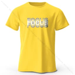 Focus Letter Minimalist Style 100% Cotton T-Shirt, Lightweight Round Neck Short Sleeve Tee, Perfect for Men & Women
