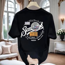 Summer 230g heavy cotton fashion versatile short-sleeved t-shirt men's fashion casual printed half-sleeved top