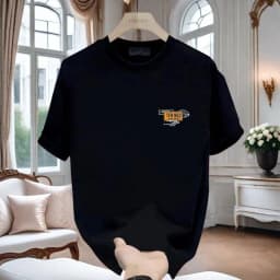 Summer 230g heavy cotton fashion versatile short-sleeved t-shirt men's fashion casual printed half-sleeved top