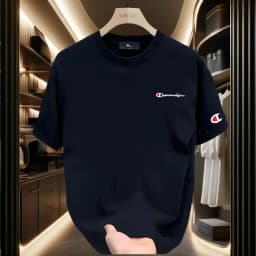 Summer 230g heavy cotton fashion versatile short-sleeved t-shirt men's fashion casual printed half-sleeved top