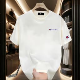 Summer 230g heavy cotton fashion versatile short-sleeved t-shirt men's fashion casual printed half-sleeved top