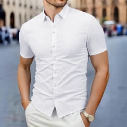 New Men's Business Casual Solid Color Short Sleeved Shirt for Summer Fashion No Ironing Comfortable and Versatile Top