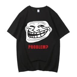 TROLLFACE MEME RAGE COMIC FUNNY TROLL JOKE INTERNET Mens Womens T-Shirt Cotton High Quality TEE Shirt