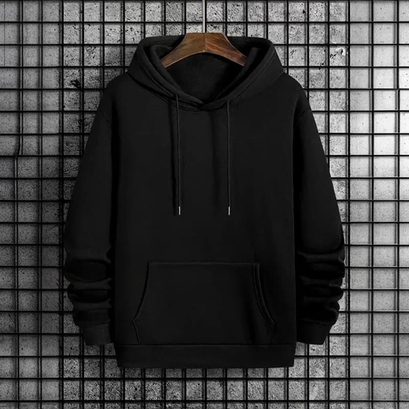 2025 Fall/winter New Arrival Men's Hoodie High Quality Solid Color Hooded Sweatshirt Male Home Outdoor Casual Fashion Pullover
