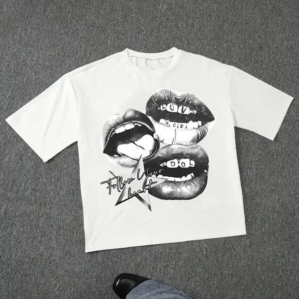 Harajuku Letter Graphic T Shirts Y2k Men Women High Street Oversized Y2k T Shirt Pro Choice Vintage Top Tee Female Male Clothing