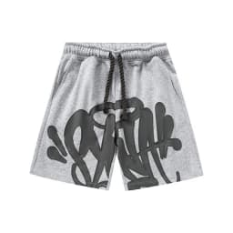 American Street Graffiti Letter Printed Sports Shorts for Men's Sports and Leisure Quick Drying Beach Pants