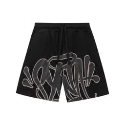 American Street Graffiti Letter Printed Sports Shorts for Men's Sports and Leisure Quick Drying Beach Pants