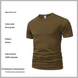 Men's Solid Black T Shirt Slim Fit Short Sleeve Crew Neck Summer Casual Basic Tee Breathable Fitness Streetwear Tops