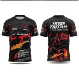 Mitsubishi racing men's sportswear, lightweight short-sleeved top, suitable for motorcycle and bicycle riding.