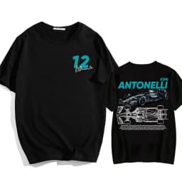 Racing Driver Kimi No.12 Antonelli Tshirts Unisex Streetwear Cotton O-neck Men/Women T-shirt Fashion Design Graphic Merch Teese