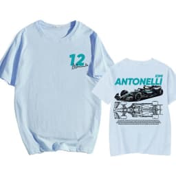 Racing Driver Kimi No.12 Antonelli Tshirts Unisex Streetwear Cotton O-neck Men/Women T-shirt Fashion Design Graphic Merch Teese