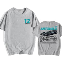 Racing Driver Kimi No.12 Antonelli Tshirts Unisex Streetwear Cotton O-neck Men/Women T-shirt Fashion Design Graphic Merch Teese