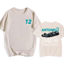 Racing Driver Kimi No.12 Antonelli Tshirts Unisex Streetwear Cotton O-neck Men/Women T-shirt Fashion Design Graphic Merch Teese