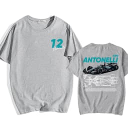 Racing Driver Kimi No.12 Antonelli Tshirts Unisex Streetwear Cotton O-neck Men/Women T-shirt Fashion Design Graphic Merch Teese