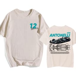 Racing Driver Kimi No.12 Antonelli Tshirts Unisex Streetwear Cotton O-neck Men/Women T-shirt Fashion Design Graphic Merch Teese