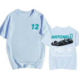 Racing Driver Kimi No.12 Antonelli Tshirts Unisex Streetwear Cotton O-neck Men/Women T-shirt Fashion Design Graphic Merch Teese
