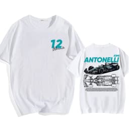 Racing Driver Kimi No.12 Antonelli Tshirts Unisex Streetwear Cotton O-neck Men/Women T-shirt Fashion Design Graphic Merch Teese