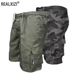 Men Military Tactical Shorts Summer Loose Casual Cargo Shorts Multi Pocket Outdoor Jogging Sweatpants Hiking Pants