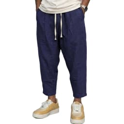Men's Trousers Cotton Baggy Pants Casual Linen Pants Solid Color Breathable Loose Shorts Straight Drawstring Pants Gym Men Work