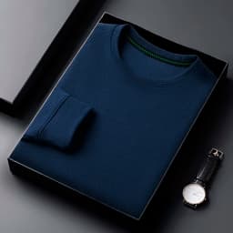 Men's Casual Waffle Round Neck T-shirt Breathable, Comfortable and Fashionable Long Sleeved T-shirt
