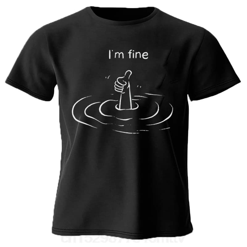 T'm Fine Print T-Shirt 100% Cotton Summer Tees For Men Women Oversize Casual Tops
