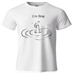 T'm Fine Print T-Shirt 100% Cotton Summer Tees For Men Women Oversize Casual Tops