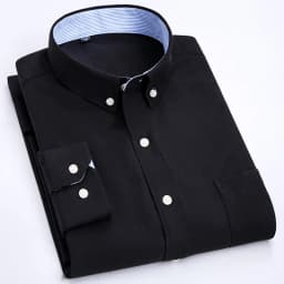 Men's Long Sleeve Shirt Oxford Woven Casual Non-Ironing Spring Summer Autumn Slim Top Comfortable Trend Fashion With White Shirt