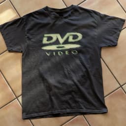 DVD Video nostalgic green logo, Vintage gaming T-Shirt, 2000s aesthetic, Retro