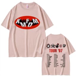 Rock Band Kmfdm Tour 97 Graphic Print T-shirt Summer Men Women Vintage Gothic Punk Streetwear Male Casual Pure Cotton T Shirts
