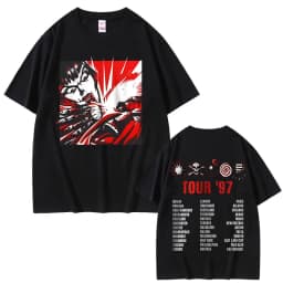 Rock Band Kmfdm Tour 97 Graphic Print T-shirt Summer Men Women Vintage Gothic Punk Streetwear Male Casual Pure Cotton T Shirts
