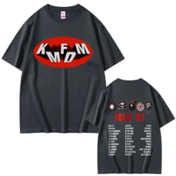 Rock Band Kmfdm Tour 97 Graphic Print T-shirt Summer Men Women Vintage Gothic Punk Streetwear Male Casual Pure Cotton T Shirts
