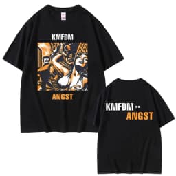 Rock Band Kmfdm Tour 97 Graphic Print T-shirt Summer Men Women Vintage Gothic Punk Streetwear Male Casual Pure Cotton T Shirts