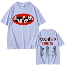 Rock Band Kmfdm Tour 97 Graphic Print T-shirt Summer Men Women Vintage Gothic Punk Streetwear Male Casual Pure Cotton T Shirts