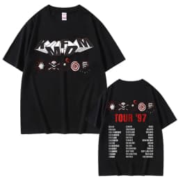 Rock Band Kmfdm Tour 97 Graphic Print T-shirt Summer Men Women Vintage Gothic Punk Streetwear Male Casual Pure Cotton T Shirts