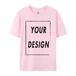 Custom 180GSM 100% Cotton Unisex T-Shirts - Add Your Logo/Photo/Slogan, Medium Thickness for Year-Round Wear