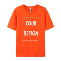 Custom 180GSM 100% Cotton Unisex T-Shirts - Add Your Logo/Photo/Slogan, Medium Thickness for Year-Round Wear