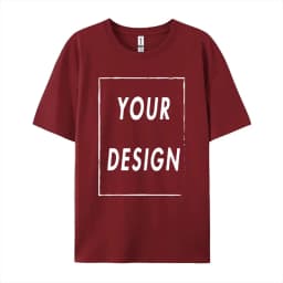 Custom 180GSM 100% Cotton Unisex T-Shirts - Add Your Logo/Photo/Slogan, Medium Thickness for Year-Round Wear