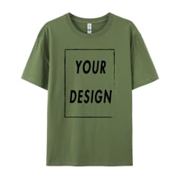 Custom 180GSM 100% Cotton Unisex T-Shirts - Add Your Logo/Photo/Slogan, Medium Thickness for Year-Round Wear