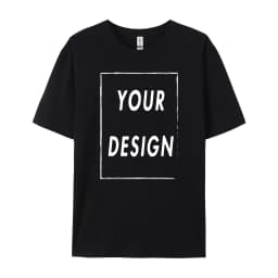 Custom 180GSM 100% Cotton Unisex T-Shirts - Add Your Logo/Photo/Slogan, Medium Thickness for Year-Round Wear