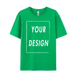 Custom 180GSM 100% Cotton Unisex T-Shirts - Add Your Logo/Photo/Slogan, Medium Thickness for Year-Round Wear